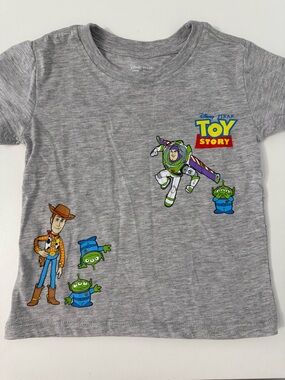 Toy Story Gray Buzz Lightyear & Woody Graphic T-Shirt